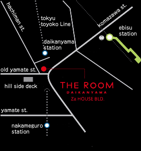 THE ROOMまでの地図